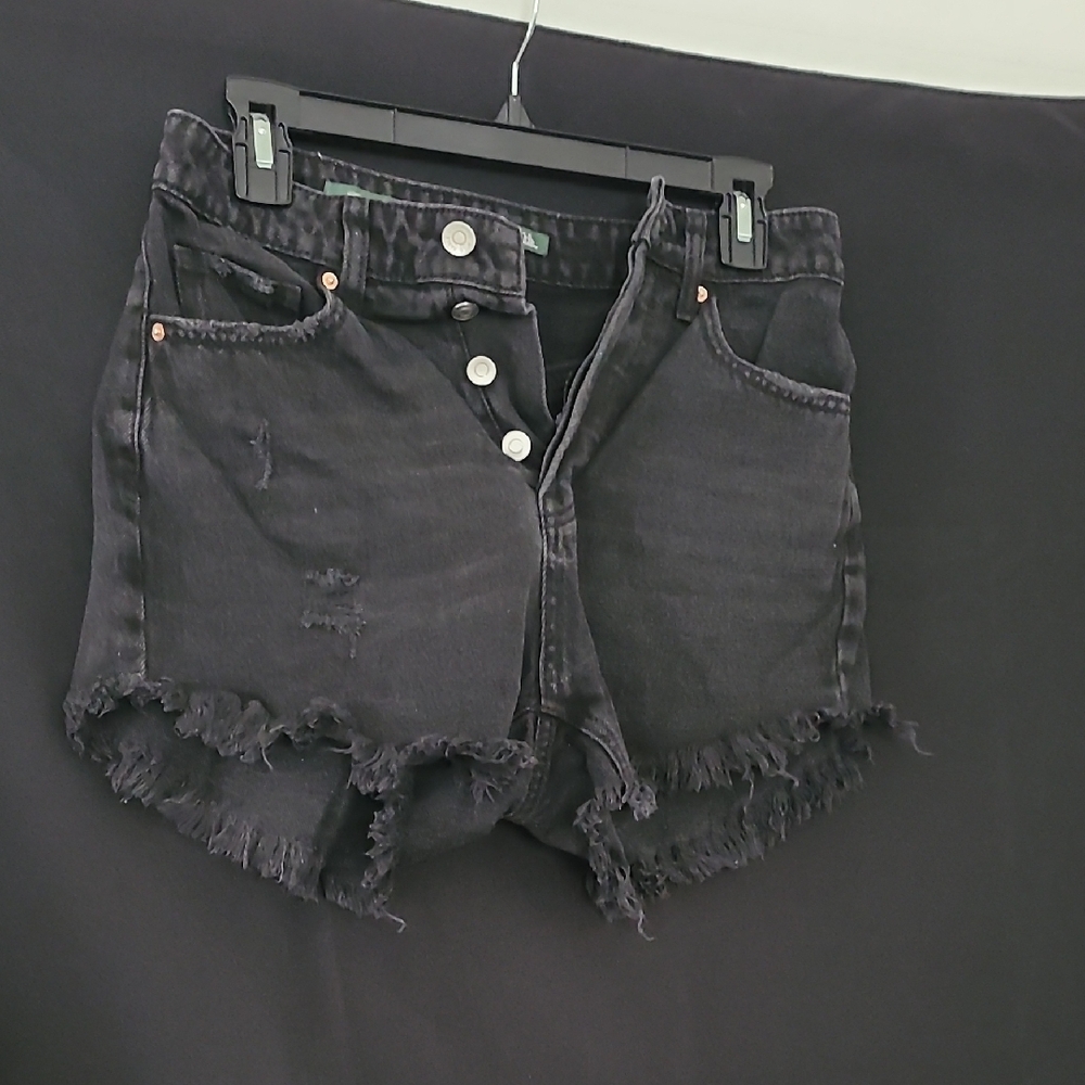 wild fable Black Distressed Frayed Denim Shorts